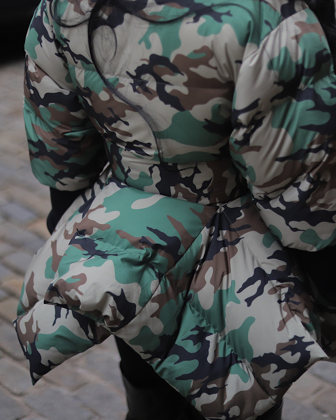 Crushing Camo Peplum Jacket