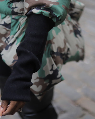 Crushing Camo Peplum Jacket