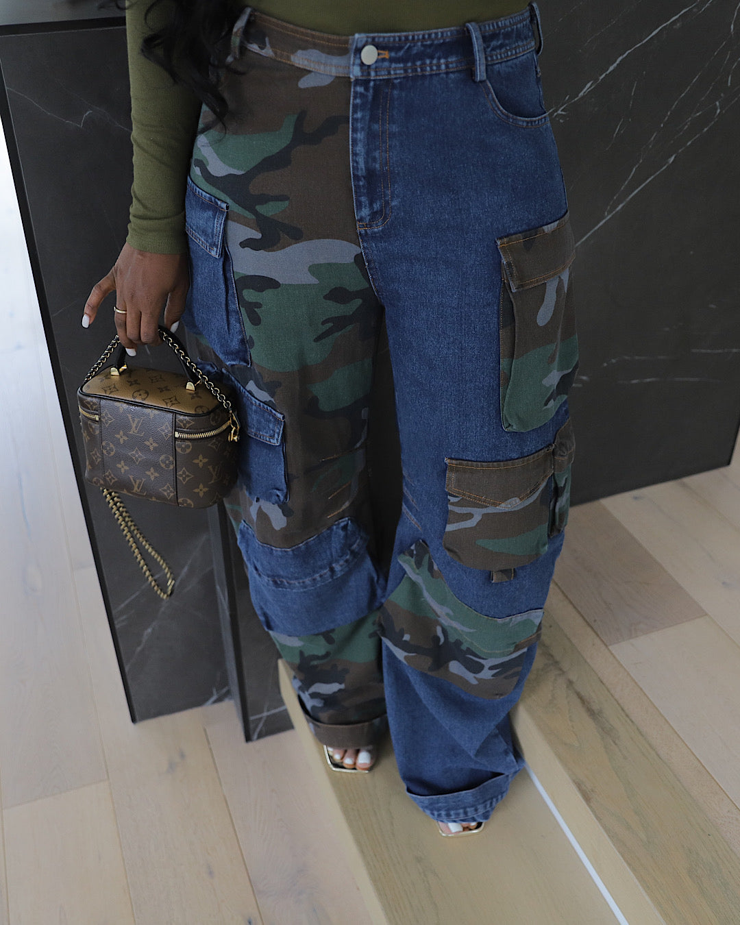 Remix Camo Cargo Jeans