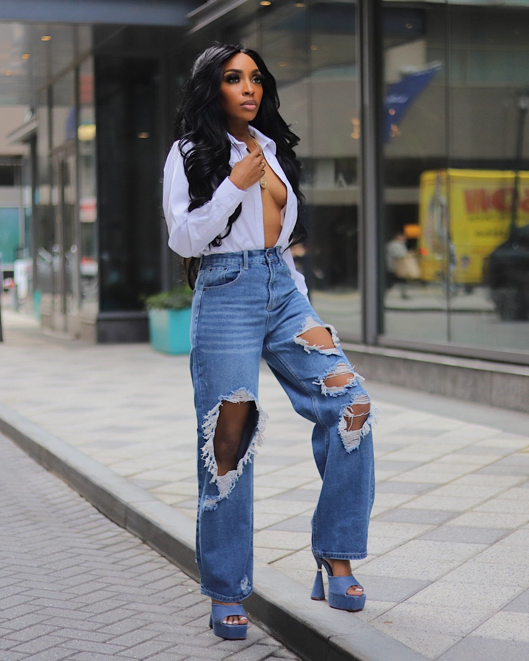 Baddie Distressed Jeans