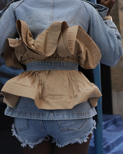 Peplum of Love denim jacket