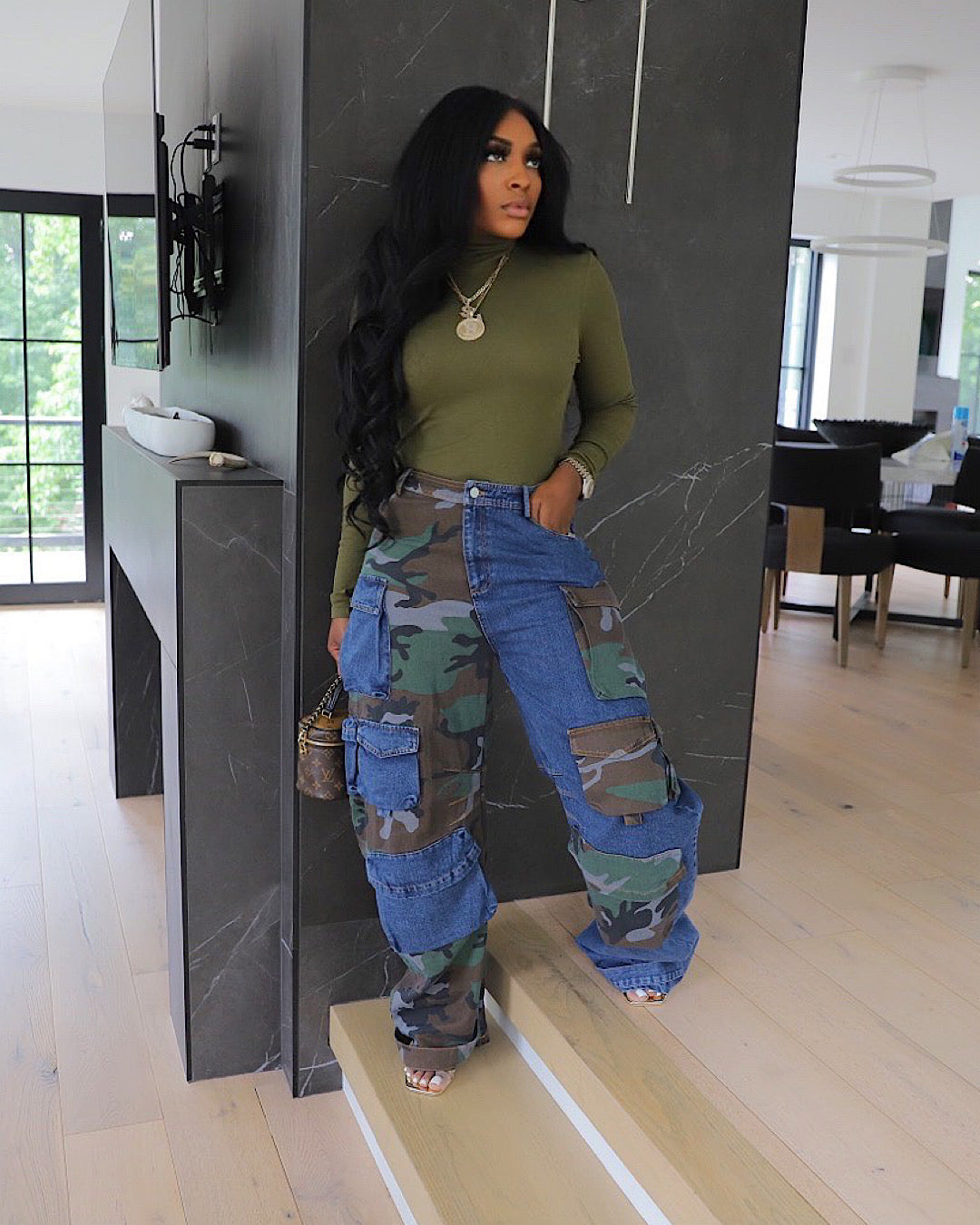 Remix Camo Cargo Jeans